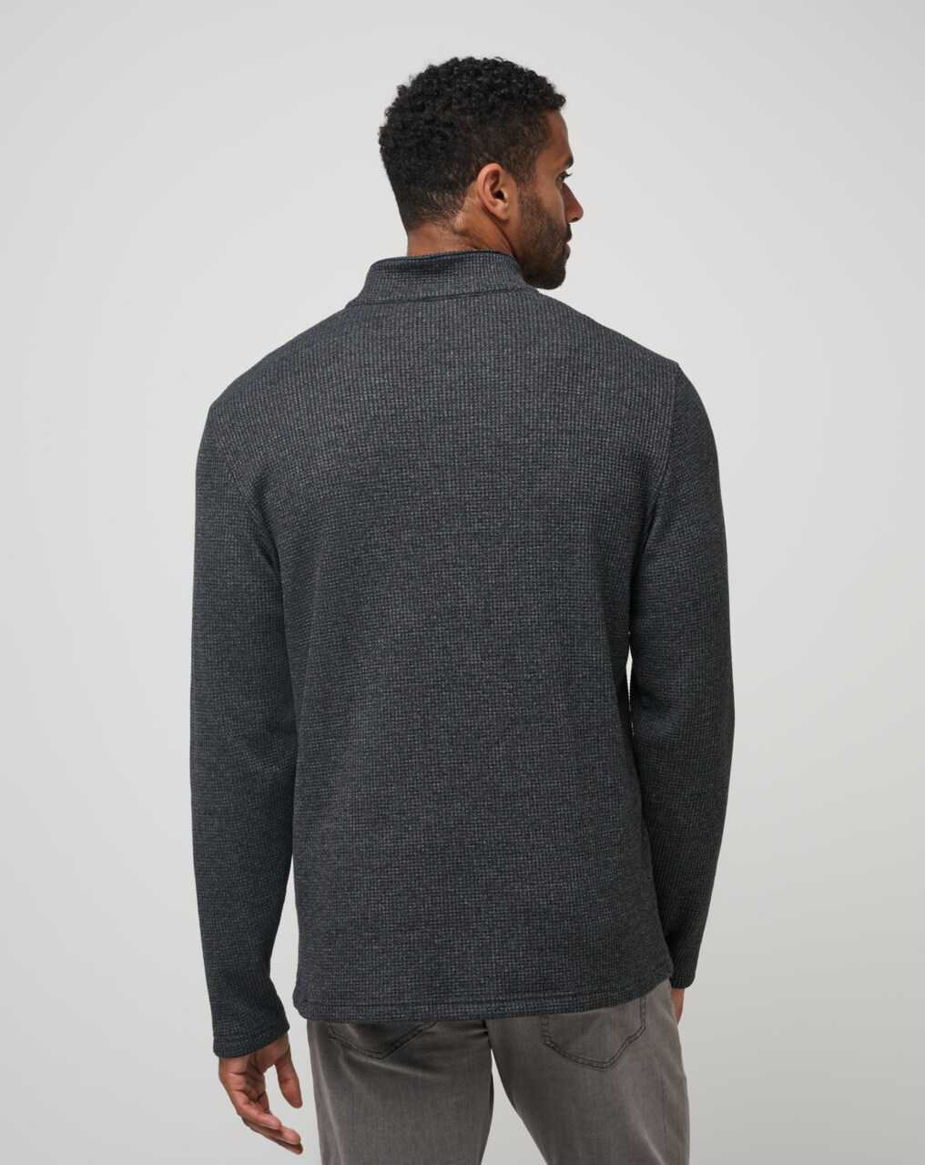 Travis Mathew Last Sunset Quarter Zip Heather Dark Grey | TRLCFUH-37