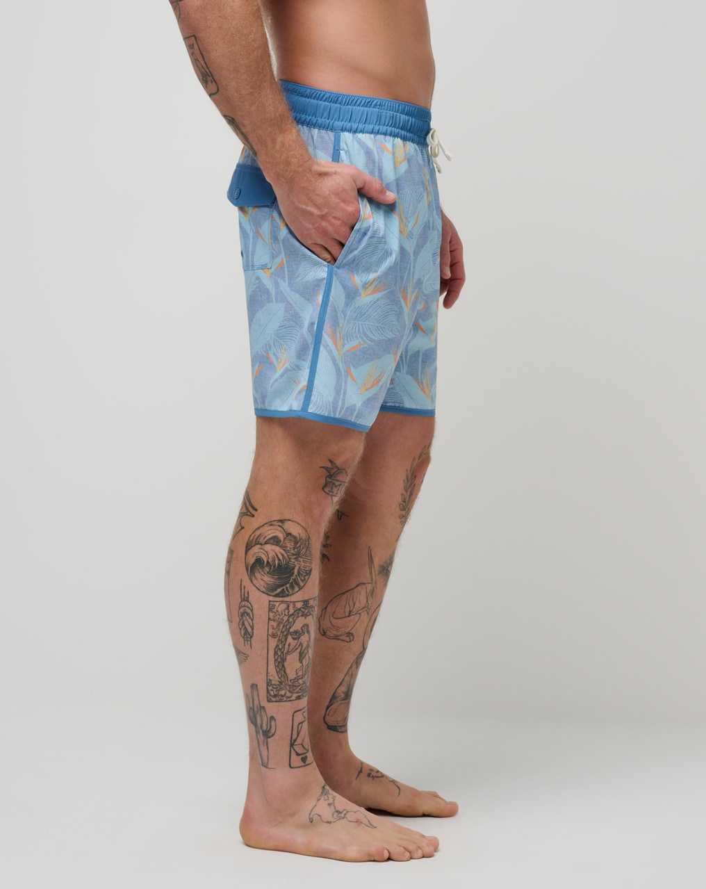 Travis Mathew Lava Tunnels Boardshort Heather Quiet Harbor | JKPTSNM-17