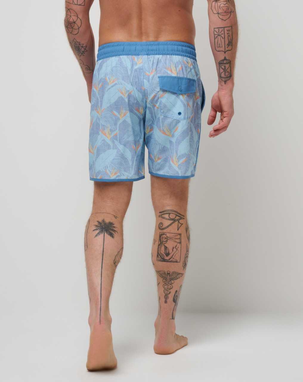 Travis Mathew Lava Tunnels Boardshort Heather Quiet Harbor | JKPTSNM-17