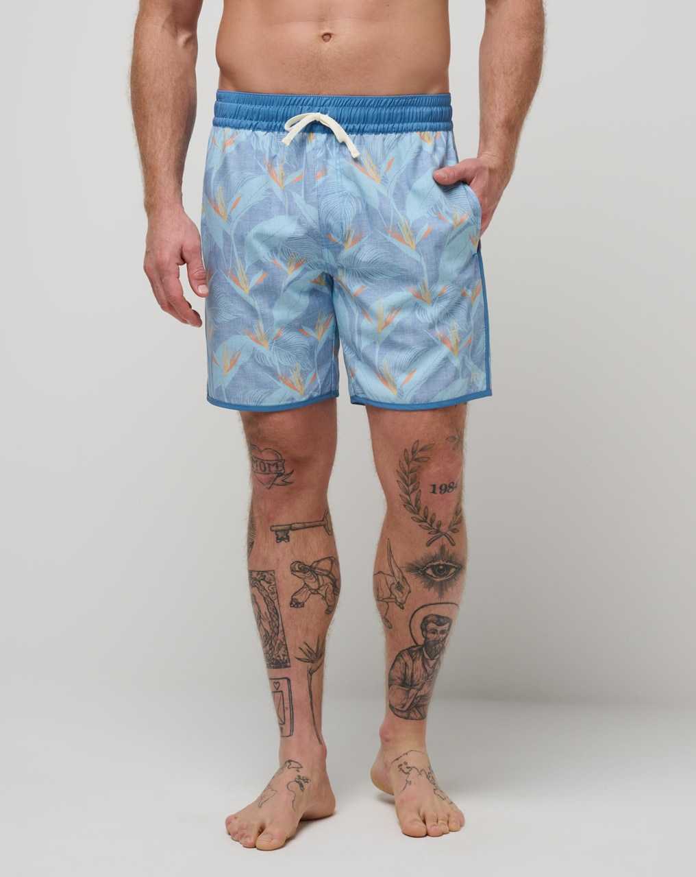 Travis Mathew Lava Tunnels Boardshort Heather Quiet Harbor | JKPTSNM-17