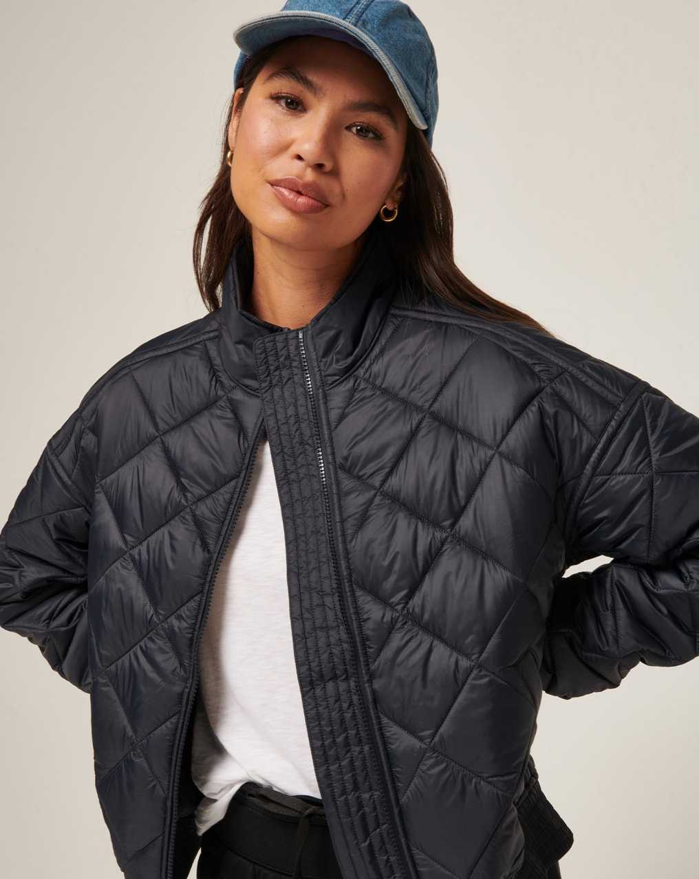 Travis Mathew Lights At Night Quilted Jacket Obsidian | HFKVGXA-19