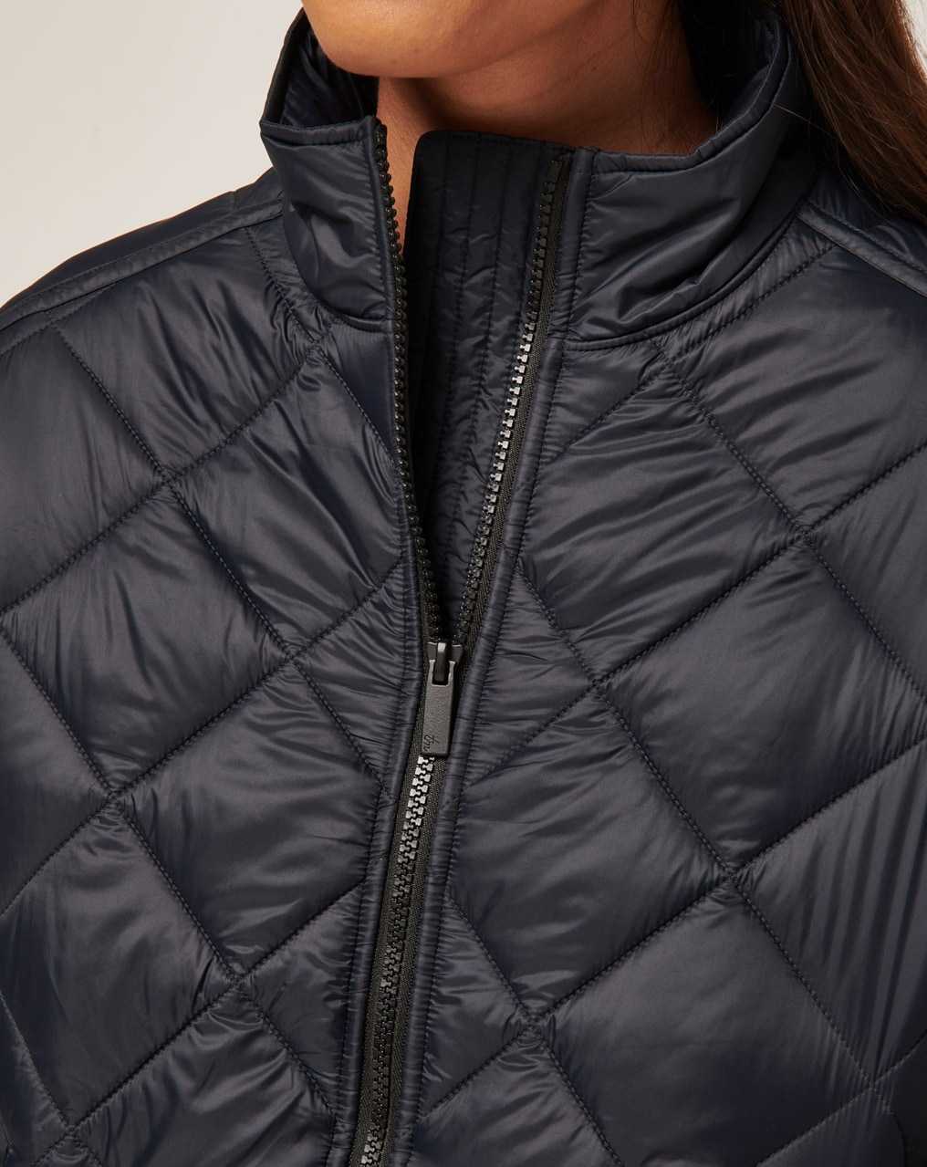 Travis Mathew Lights At Night Quilted Jacket Obsidian | HFKVGXA-19