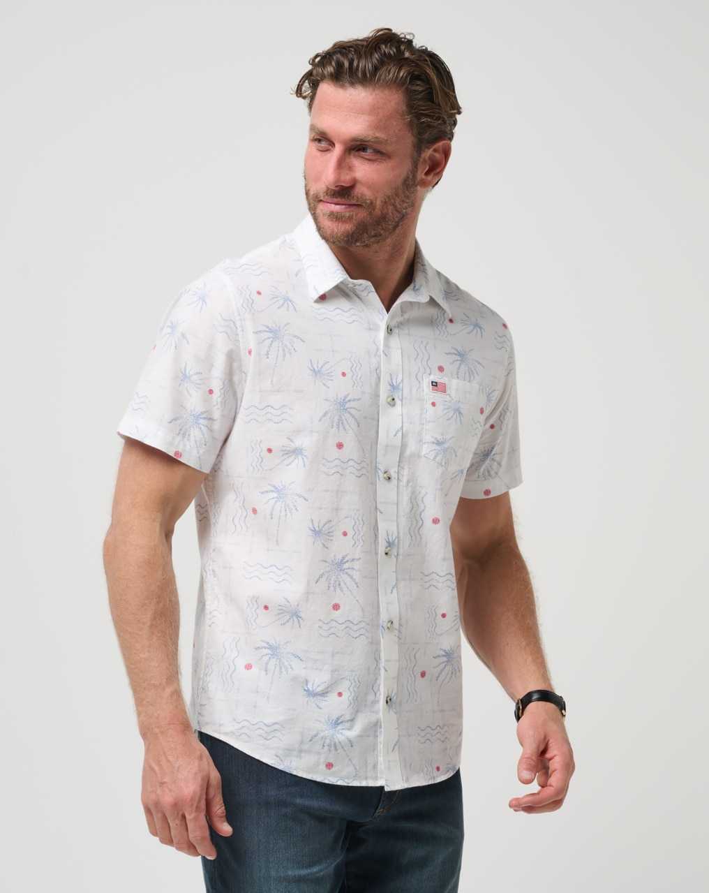 Travis Mathew Lincoln Way Button-up White | GPXJSWH-17