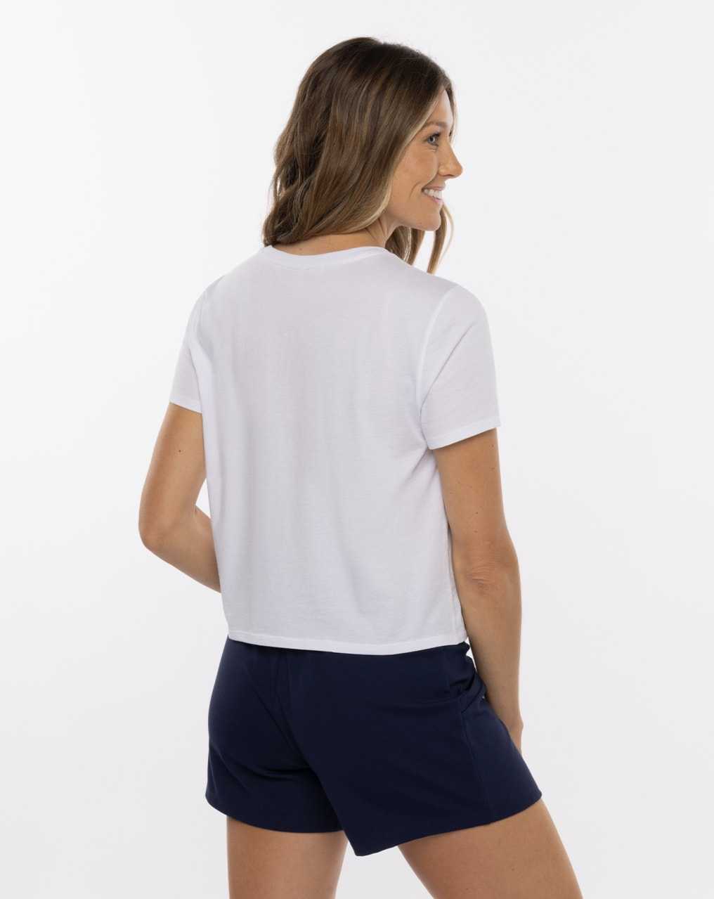 Travis Mathew Little Bubbly Boxy Tee White | KVQWGOR-50