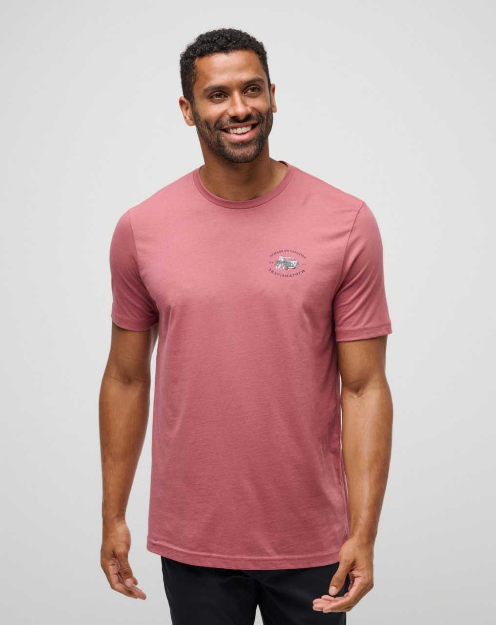 Travis Mathew Little Drummer Tee Roan Rouge | PODXQUZ-51