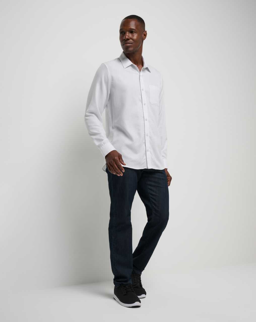 Travis Mathew Little Leary Button-up White | KMFUGLE-01