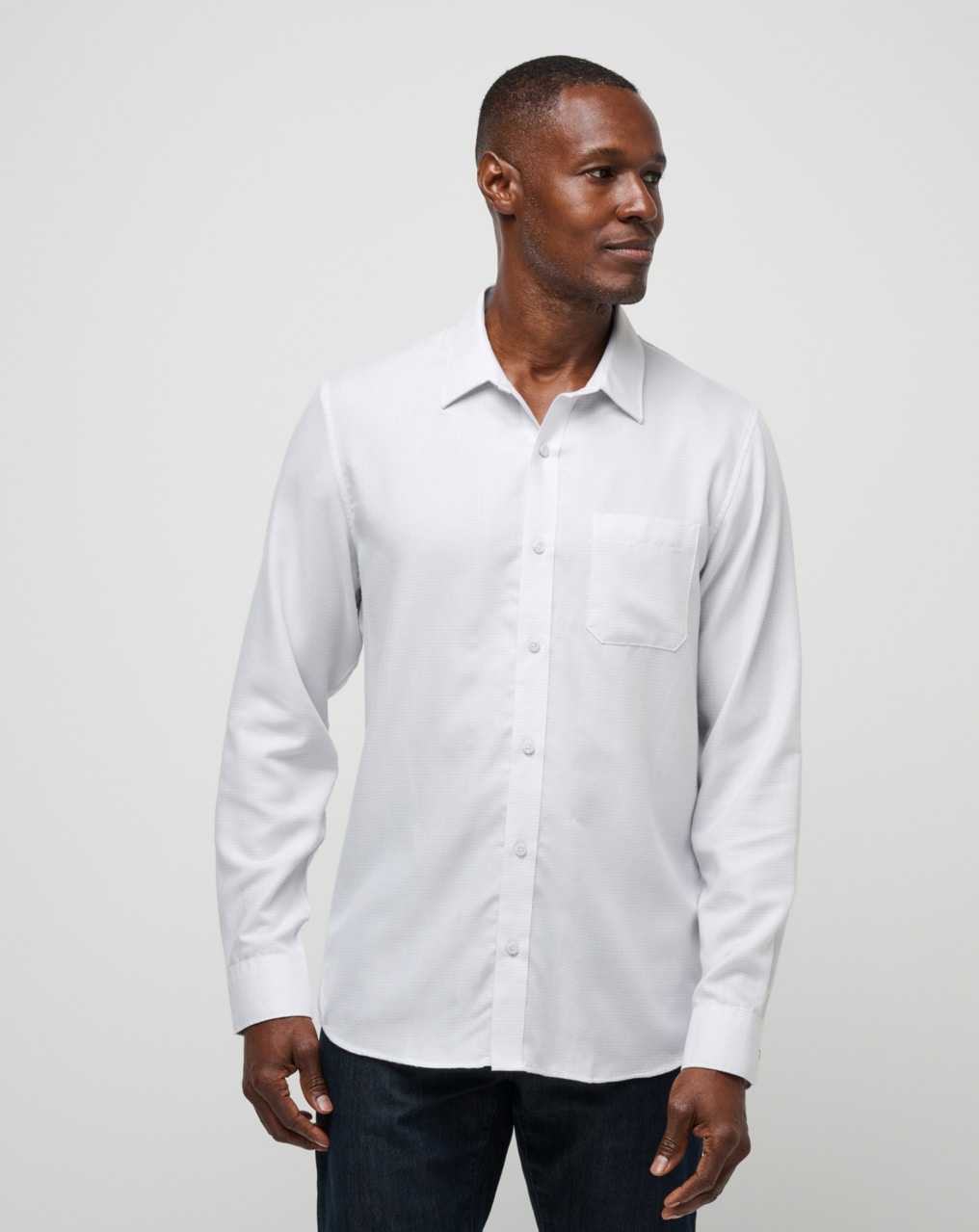 Travis Mathew Little Leary Button-up White | KMFUGLE-01