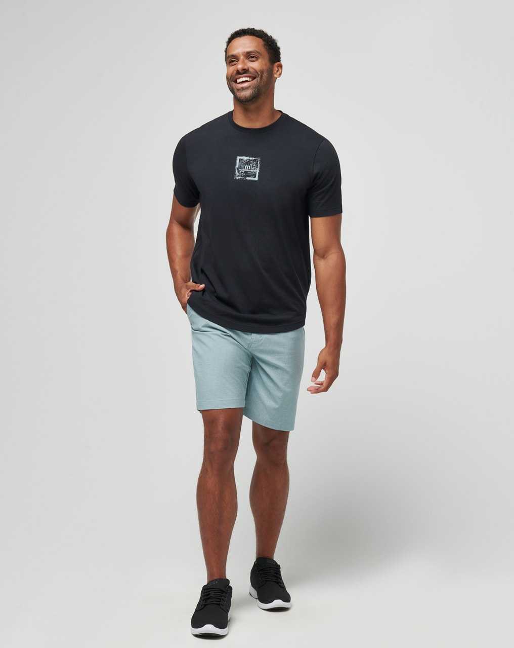 Travis Mathew Living Aloha Tee Black | AHWQBPK-42