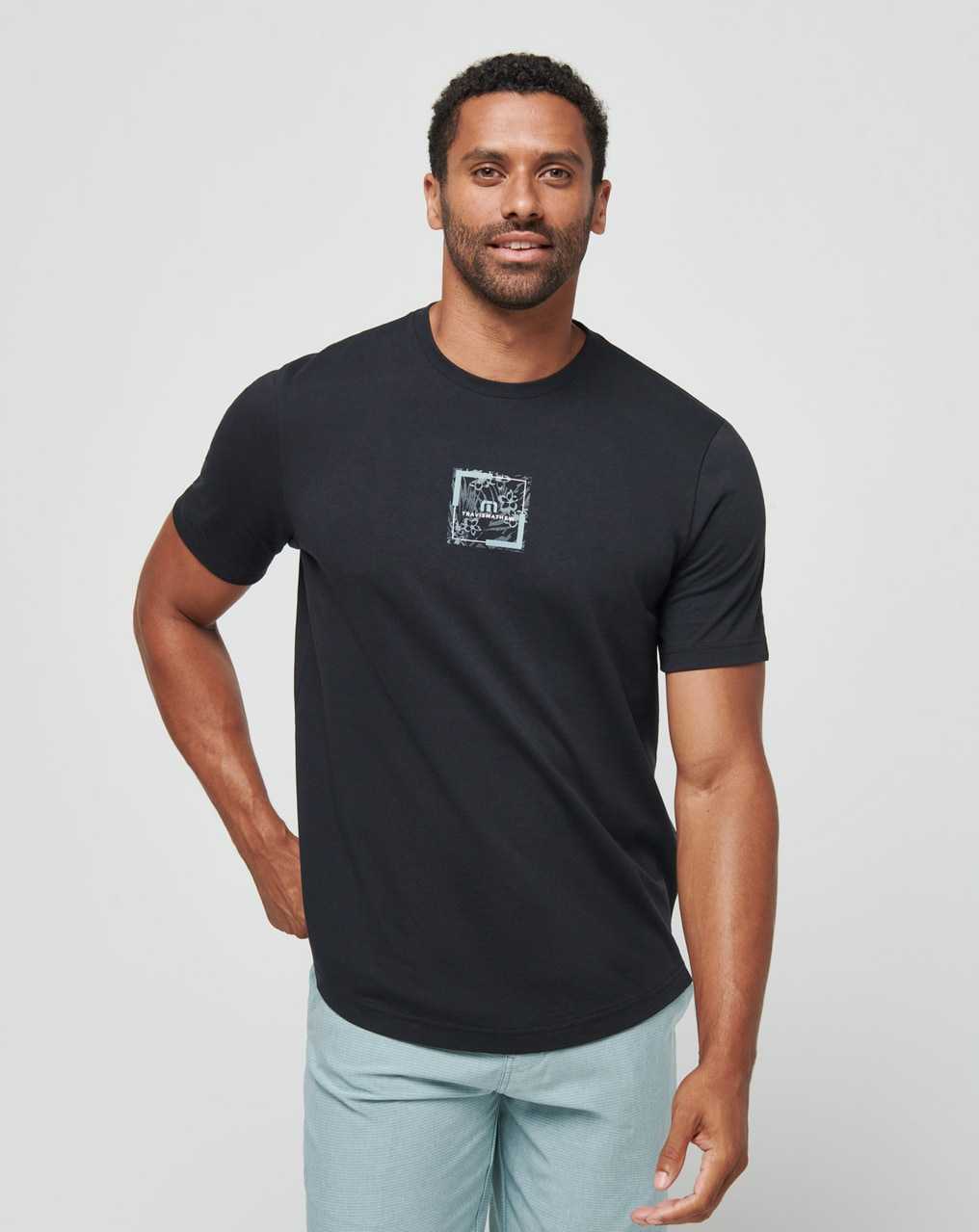 Travis Mathew Living Aloha Tee Black | AHWQBPK-42