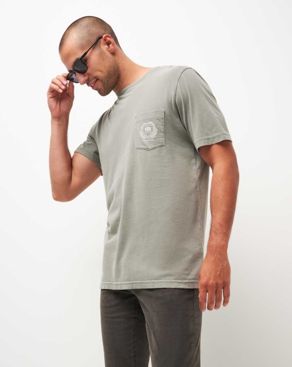 Travis Mathew Local Favorite Tee Dark Olive | KBMQLGO-02