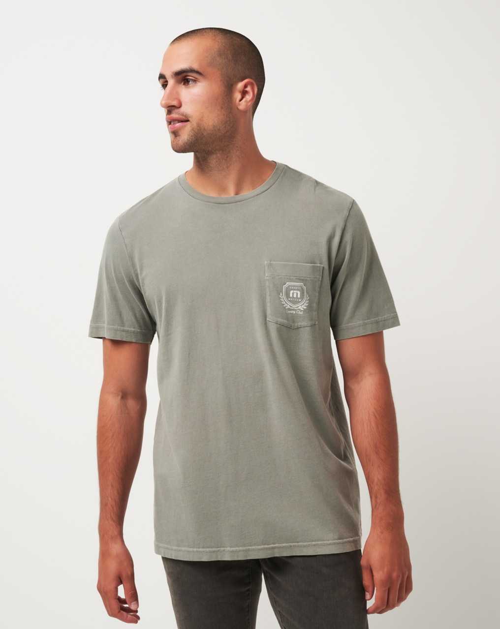 Travis Mathew Local Favorite Tee Dark Olive | KBMQLGO-02