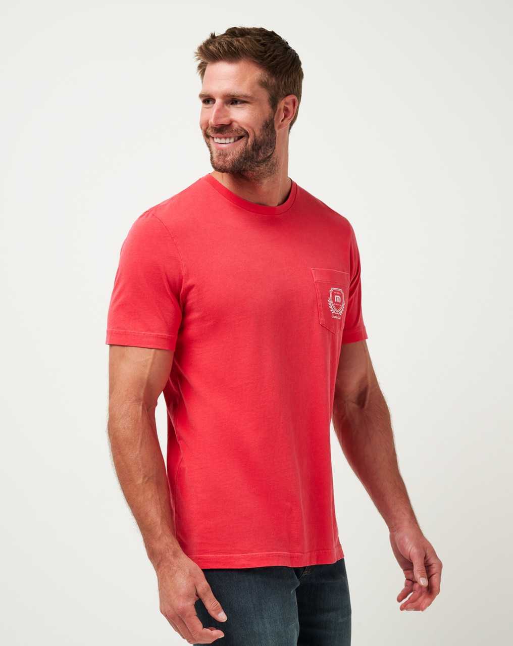 Travis Mathew Local Favorite Tee Red | KYOERUM-09