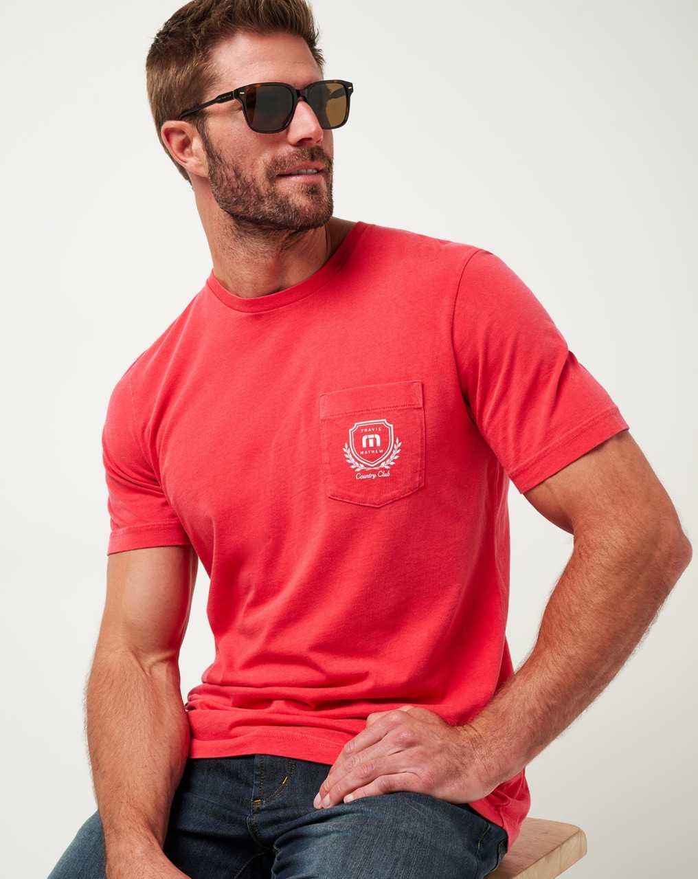 Travis Mathew Local Favorite Tee Red | KYOERUM-09