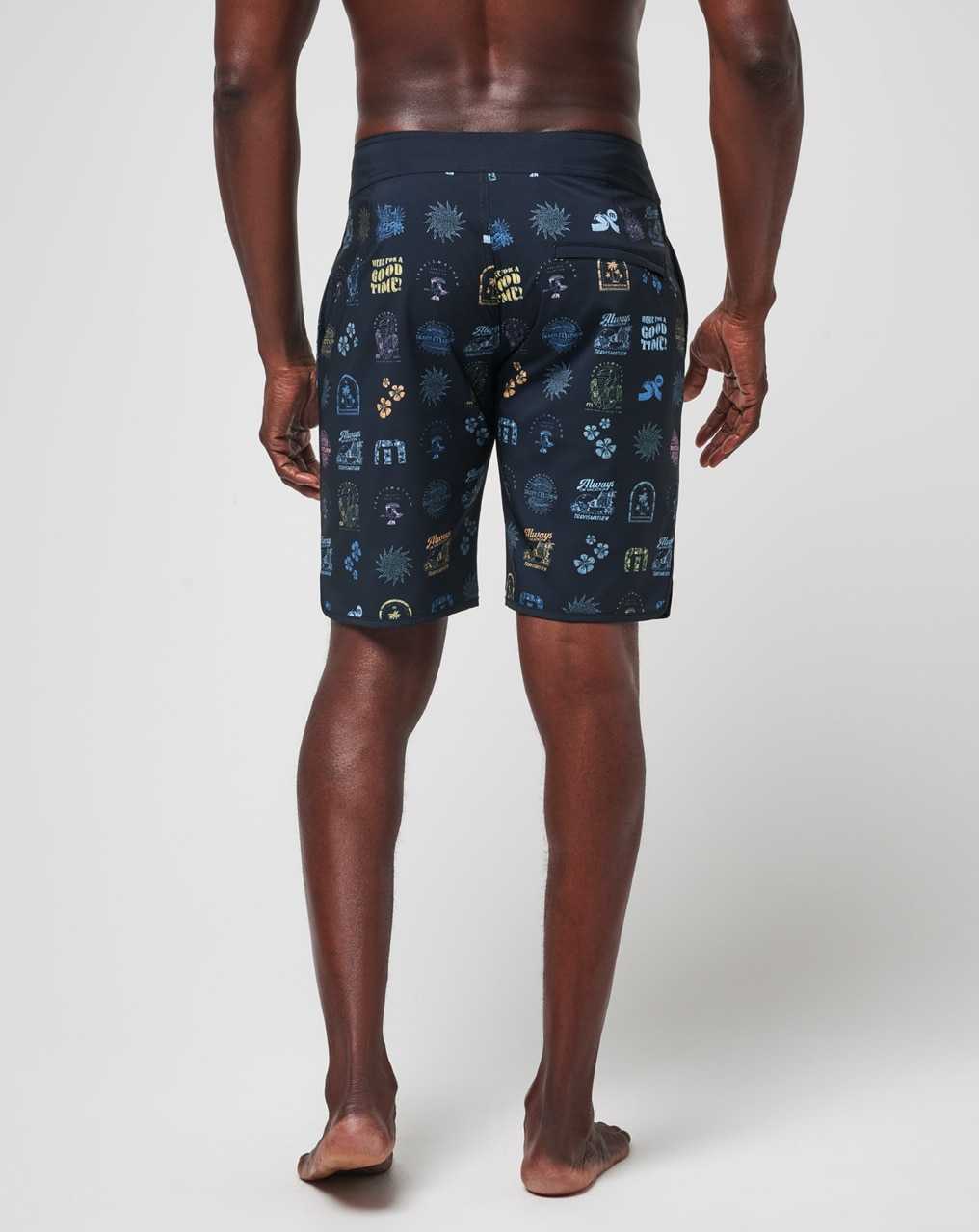 Travis Mathew Longboarders Boardshort Black | DGYUFMI-07