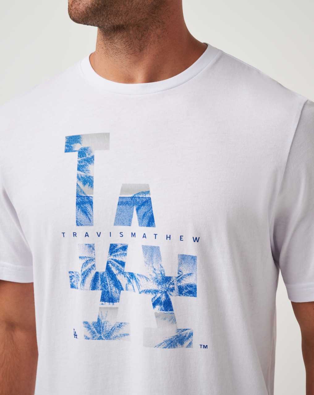 Travis Mathew Los Angeles Dodgers Bleacher Breeze Tee White | LFBUTDW-25