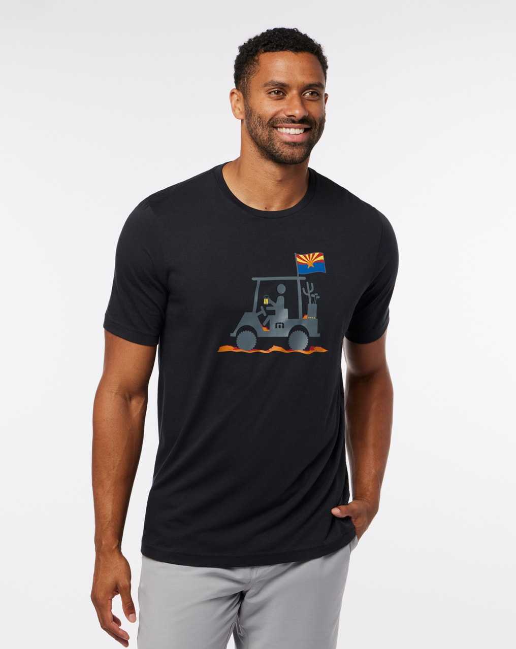 Travis Mathew Man Of The Desert 2.0 Tee Black | IBMOHVW-45