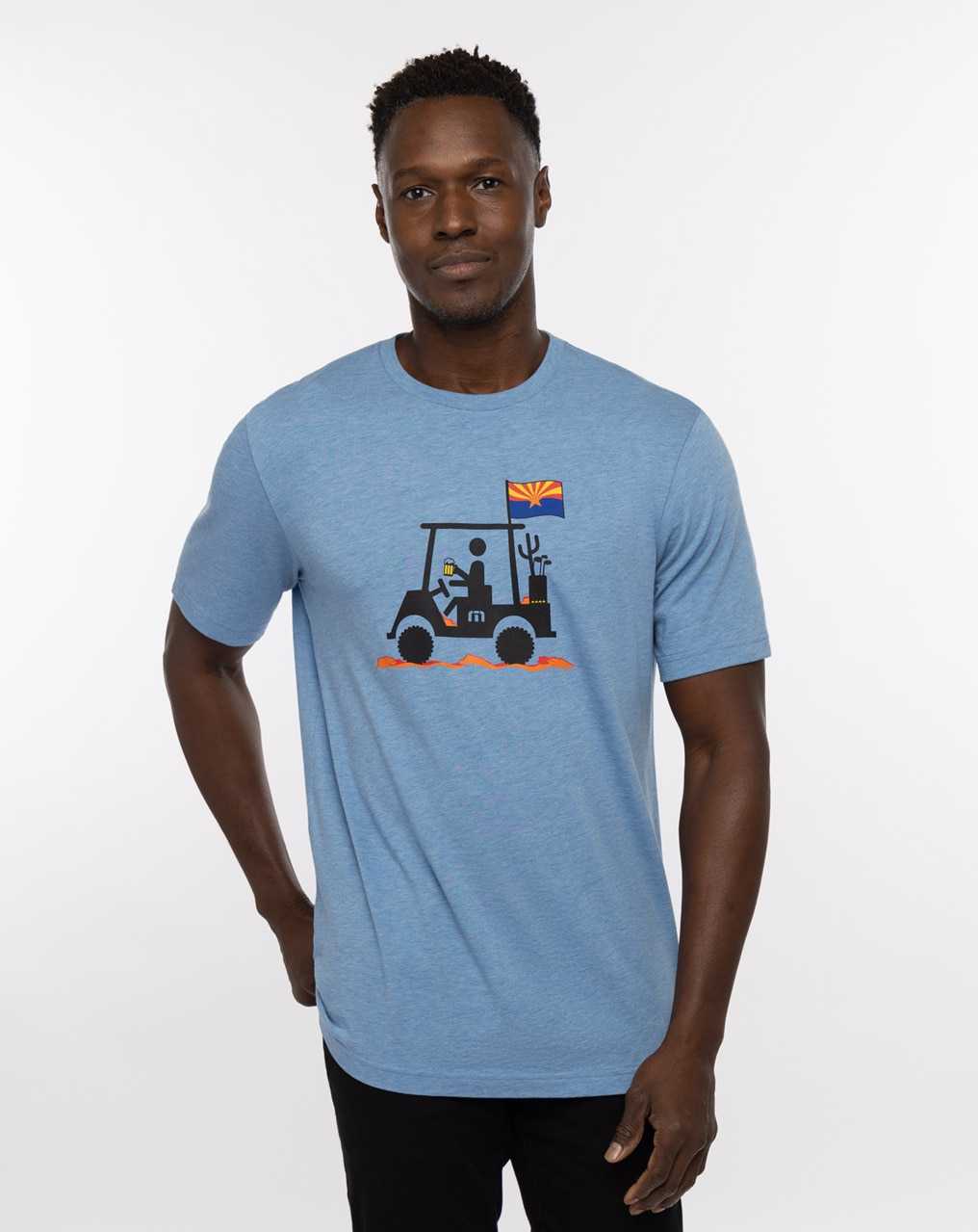 Travis Mathew Man Of The Desert 2.0 Tee Heather Allure | BMETXZF-82