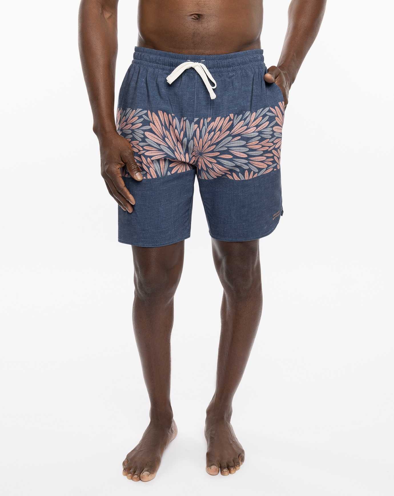 Travis Mathew Merion Boardshort Heather Dress Blues | FZLHNMX-95