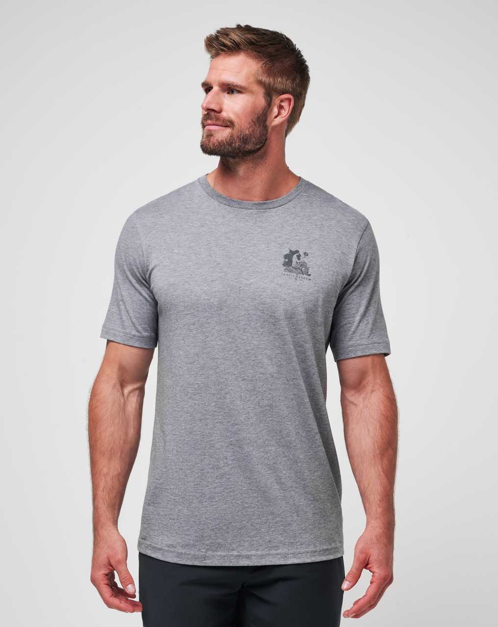 Travis Mathew Mermaid Caves Tee Heather Grey | AHOTBUC-59