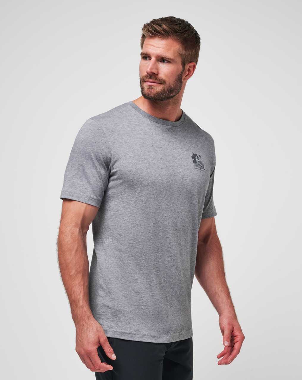 Travis Mathew Mermaid Caves Tee Heather Grey | AHOTBUC-59