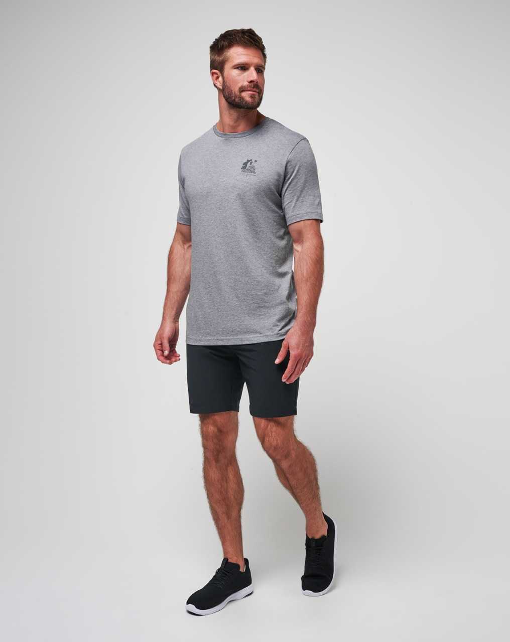 Travis Mathew Mermaid Caves Tee Heather Grey | AHOTBUC-59