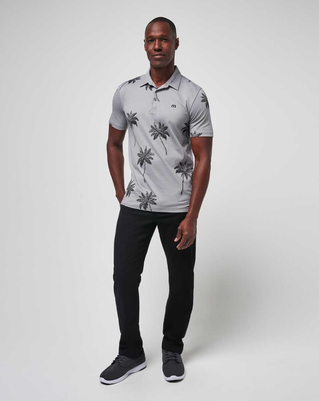 Travis Mathew Mesic Polo Heather Grey | YIQFGTL-31