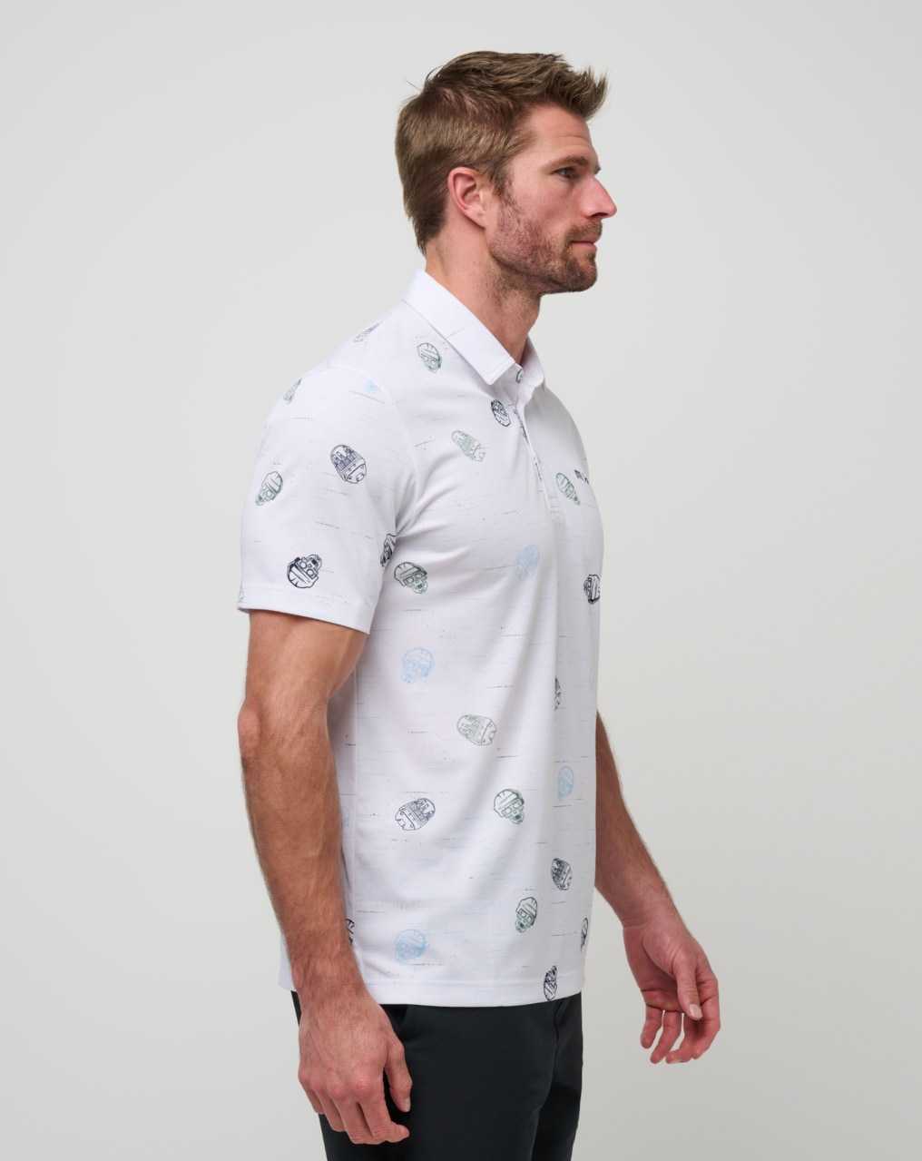 Travis Mathew Mitts Off Polo White | BUGSOMN-61