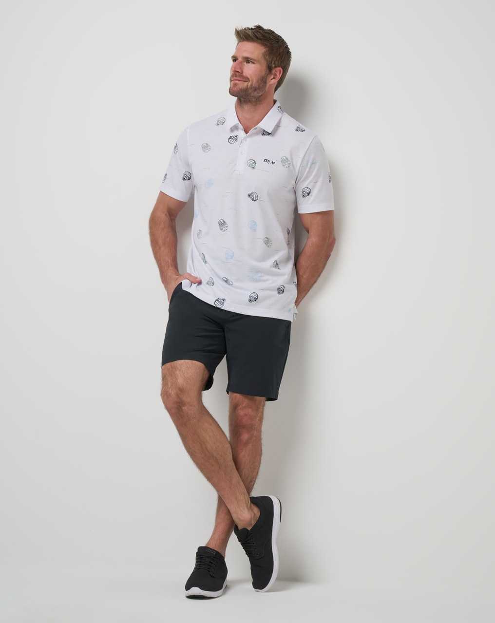 Travis Mathew Mitts Off Polo White | BUGSOMN-61