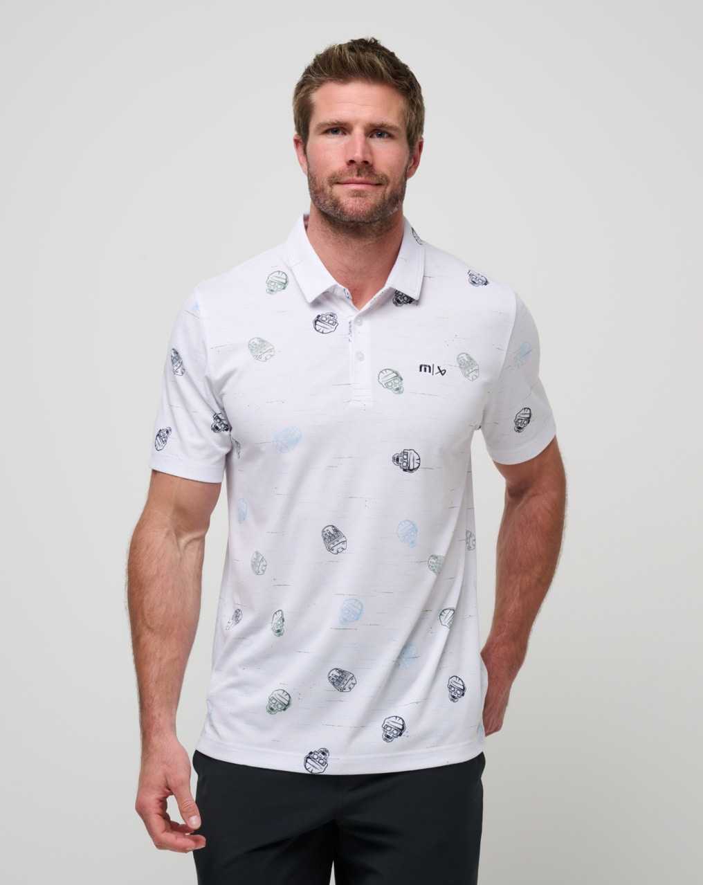 Travis Mathew Mitts Off Polo White | BUGSOMN-61