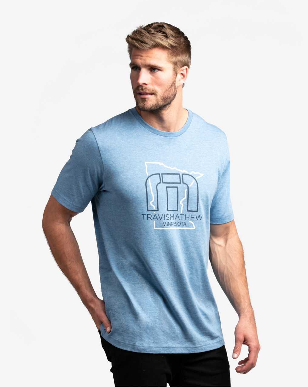 Travis Mathew Monarch 2.0 Tee Heather Allure | XMKYLPB-19