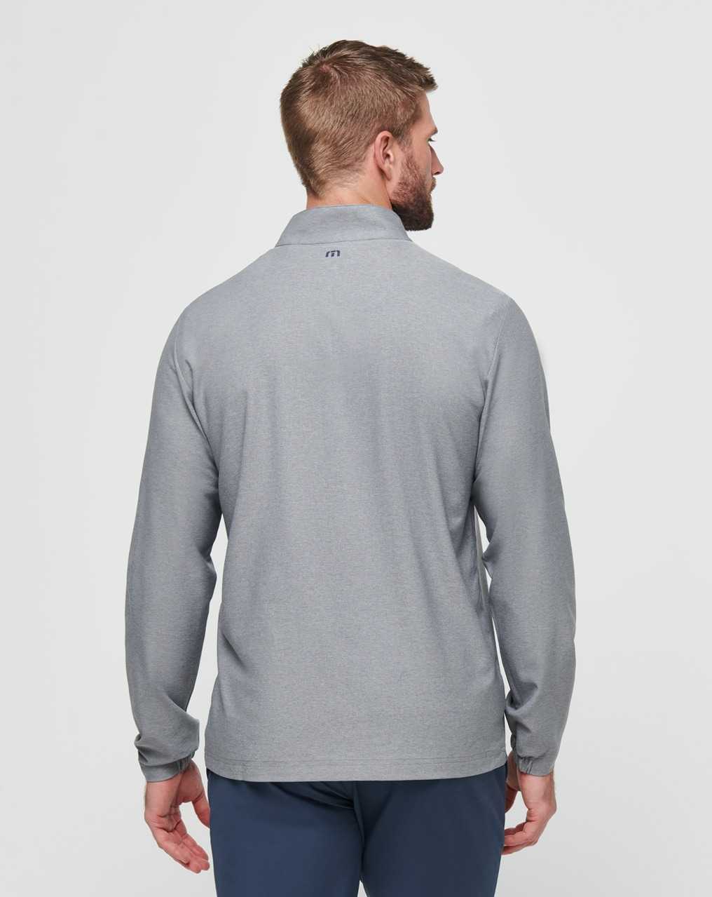 Travis Mathew Move Mountains Quarter Zip Heather Grey | WBSNLAP-12