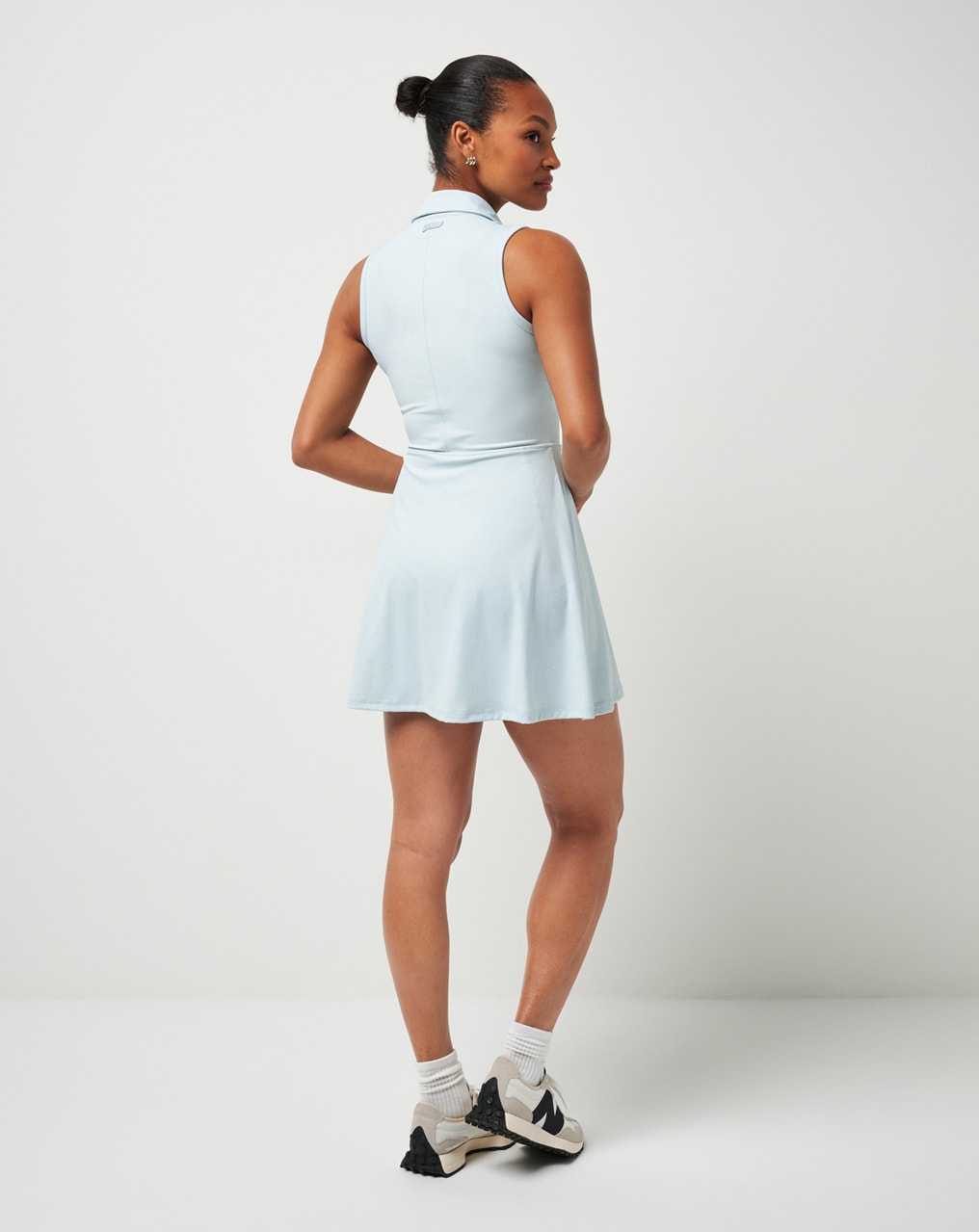 Travis Mathew Moveknit Sleeveless Polo Dress 2.0 Heather Baby Blue | SDAFIQJ-72