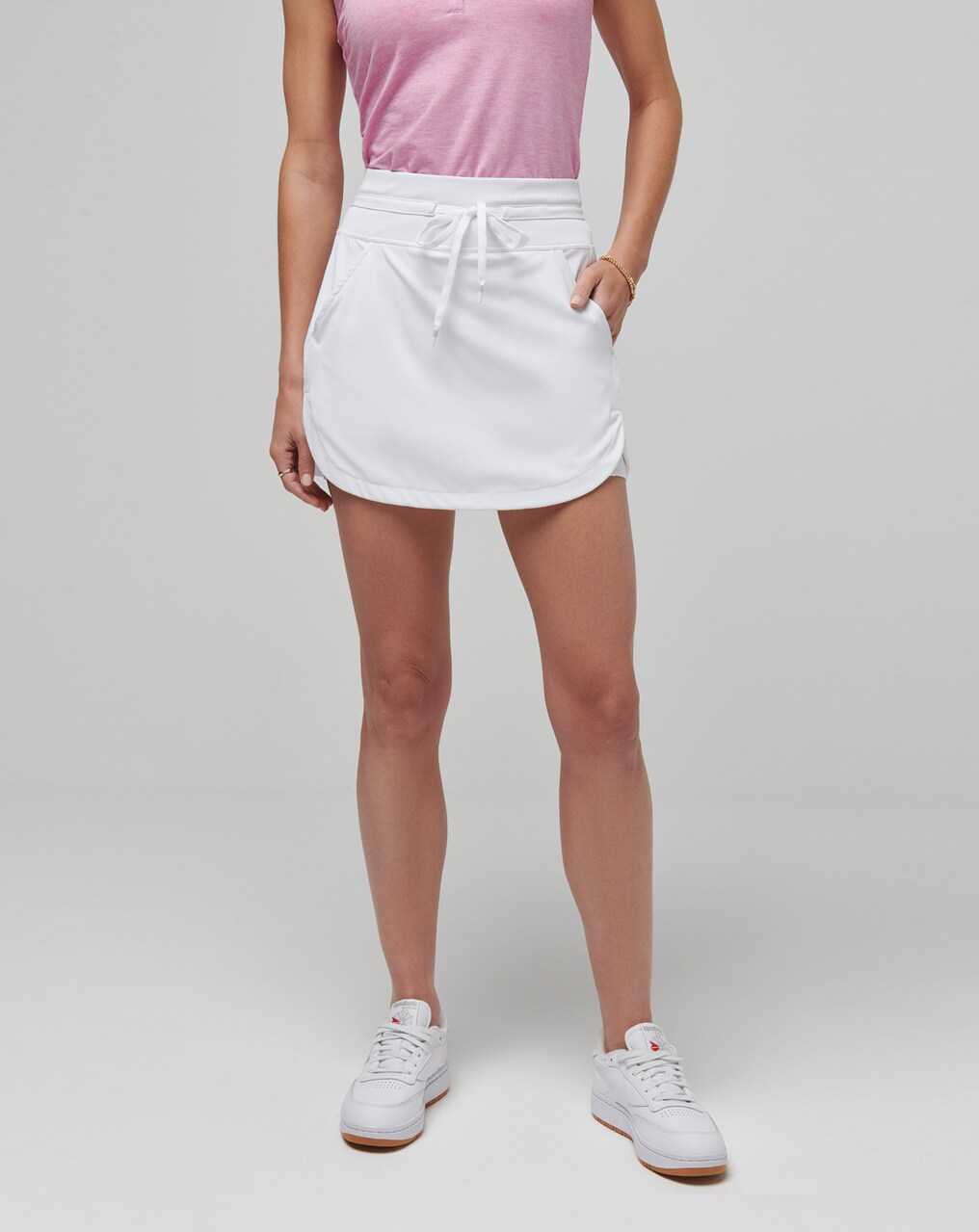 Travis Mathew Moveknit Tie Skort White | WJELIBK-35