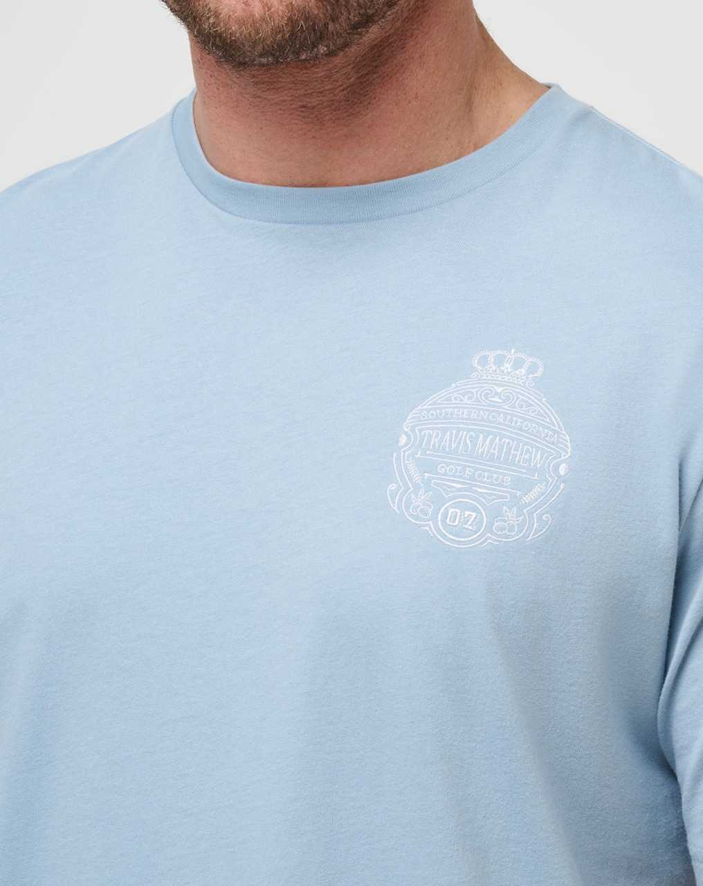 Travis Mathew Name Association Tee Dusty Blue | WUCGJEF-40