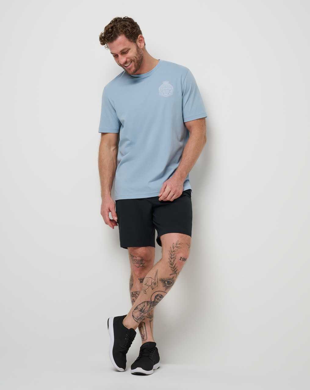 Travis Mathew Name Association Tee Dusty Blue | WUCGJEF-40