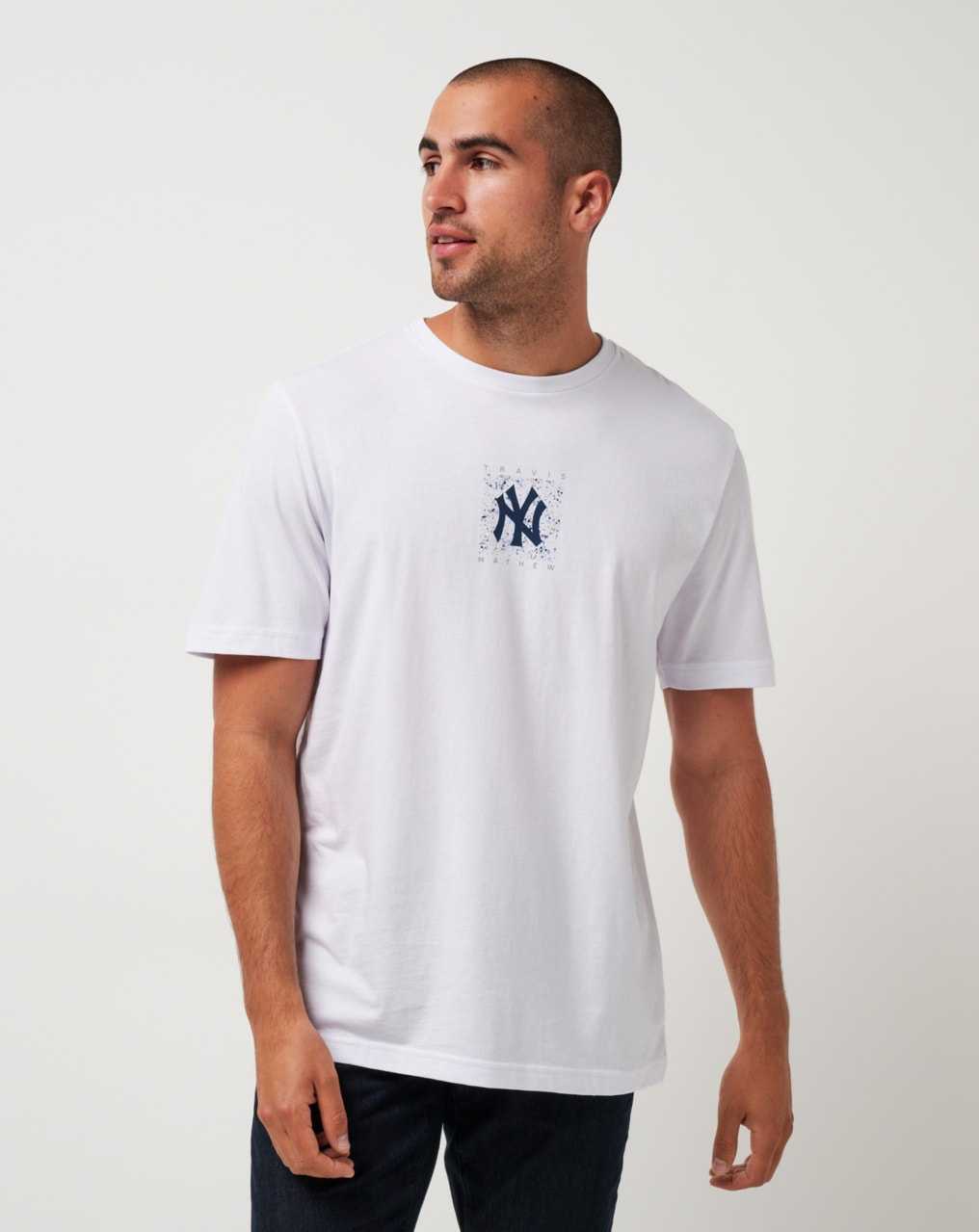 Travis Mathew New York Yankees In The Dugout Tee White | SYEWDRX-23