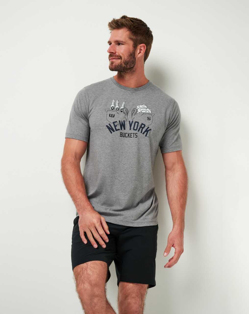 Travis Mathew New York Yankees Strike One Tee Heather Grey | BKYGDFE-86