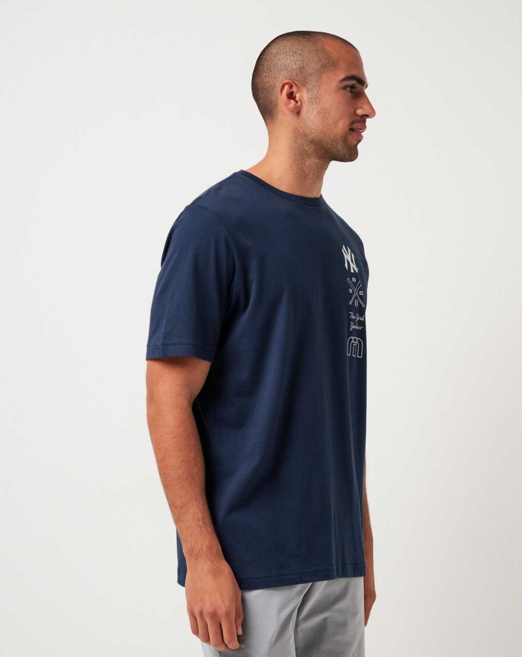 Travis Mathew New York Yankees Sunset Slam Tee Total Eclipse | UQMTZRB-03