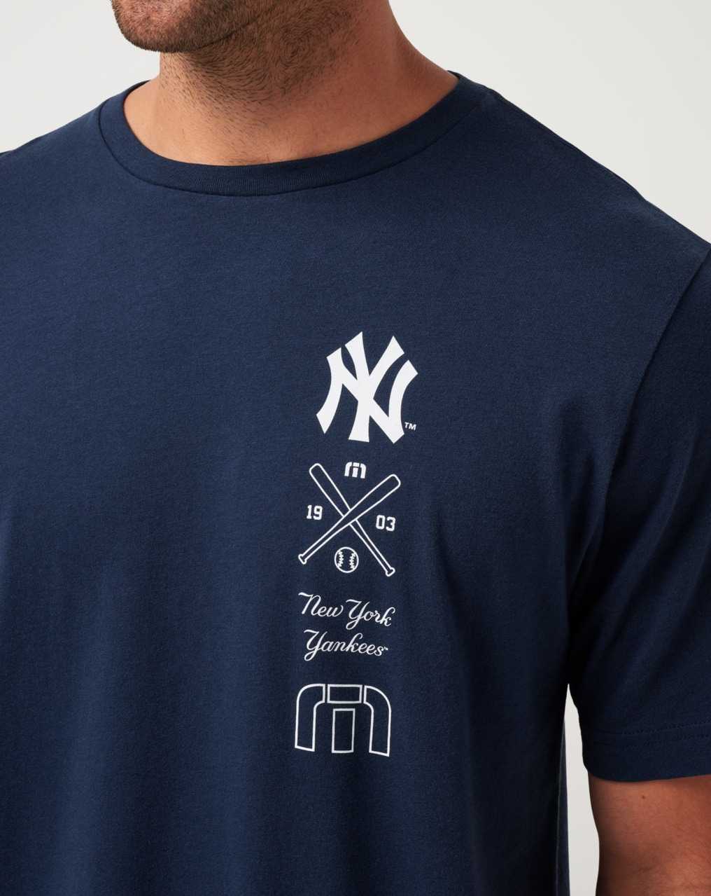 Travis Mathew New York Yankees Sunset Slam Tee Total Eclipse | UQMTZRB-03