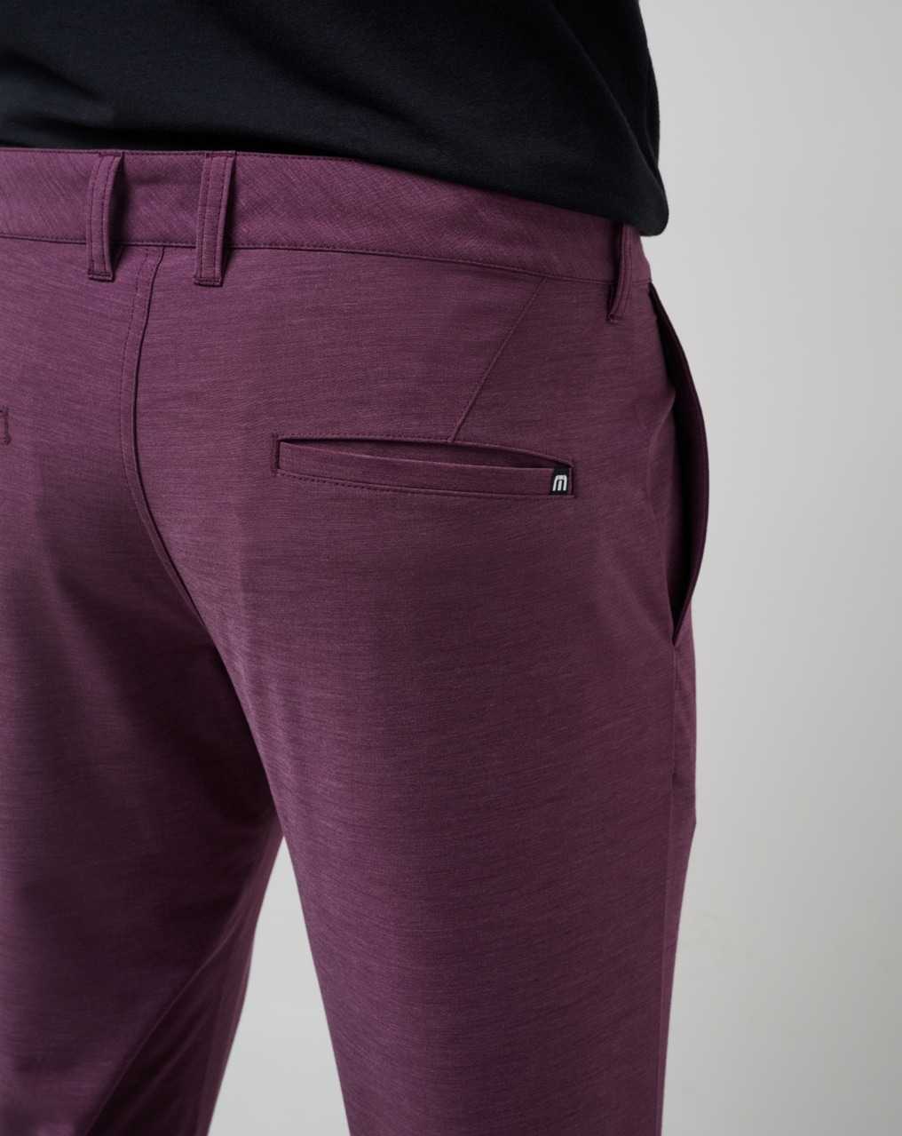 Travis Mathew Open To Close Tech Chino Pant Plum | GKQRPHT-04