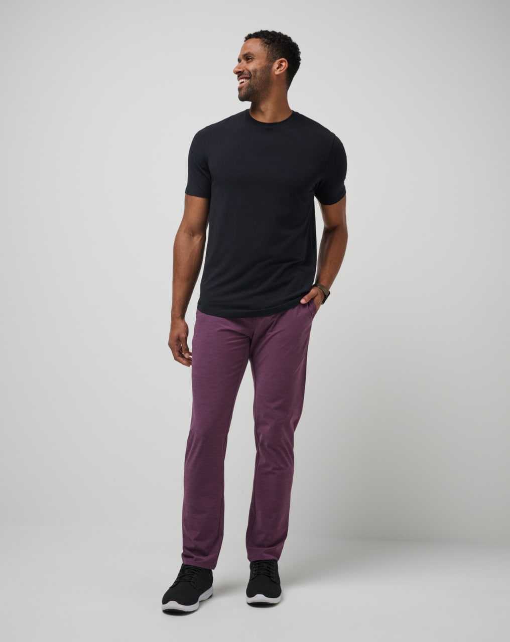 Travis Mathew Open To Close Tech Chino Pant Plum | GKQRPHT-04