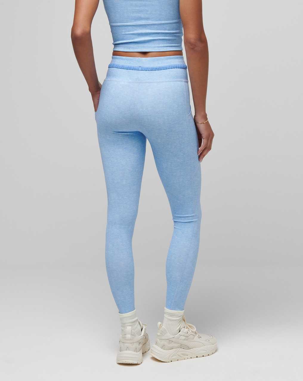 Travis Mathew Painted Sky Moveknit Legging Heather Cornflower Blue | FXINDBQ-45