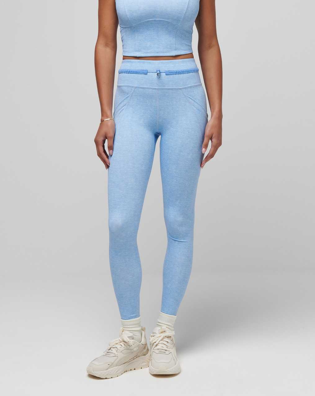 Travis Mathew Painted Sky Moveknit Legging Heather Cornflower Blue | FXINDBQ-45