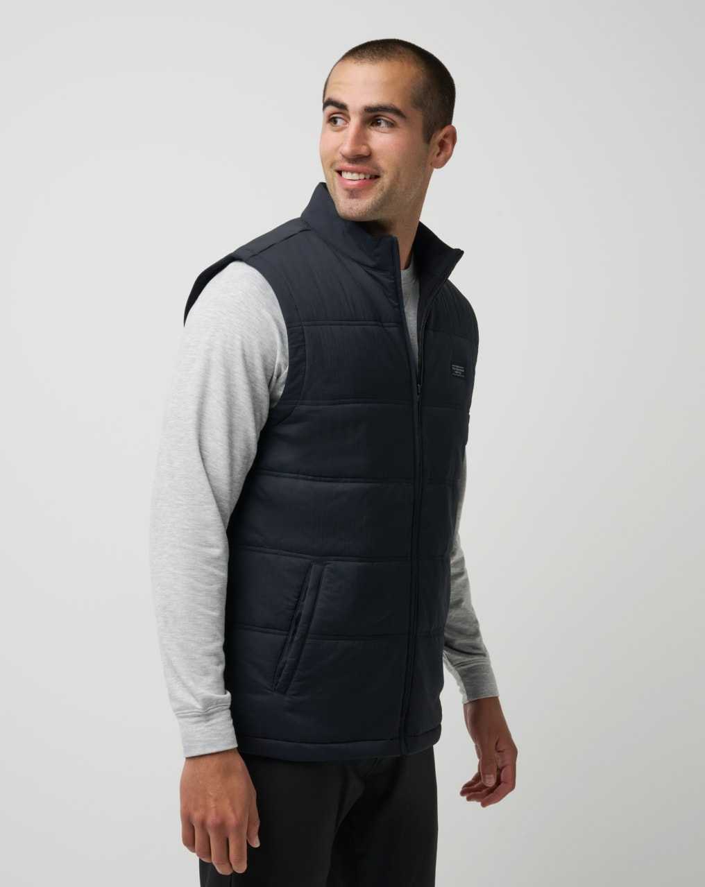 Travis Mathew Palisades Puffer Vest Black | HFCYVBK-67