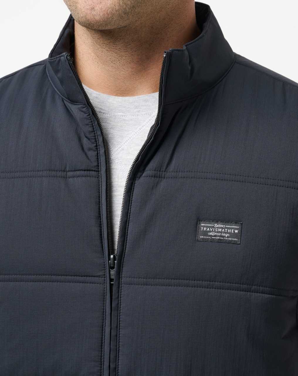 Travis Mathew Palisades Puffer Vest Black | HFCYVBK-67