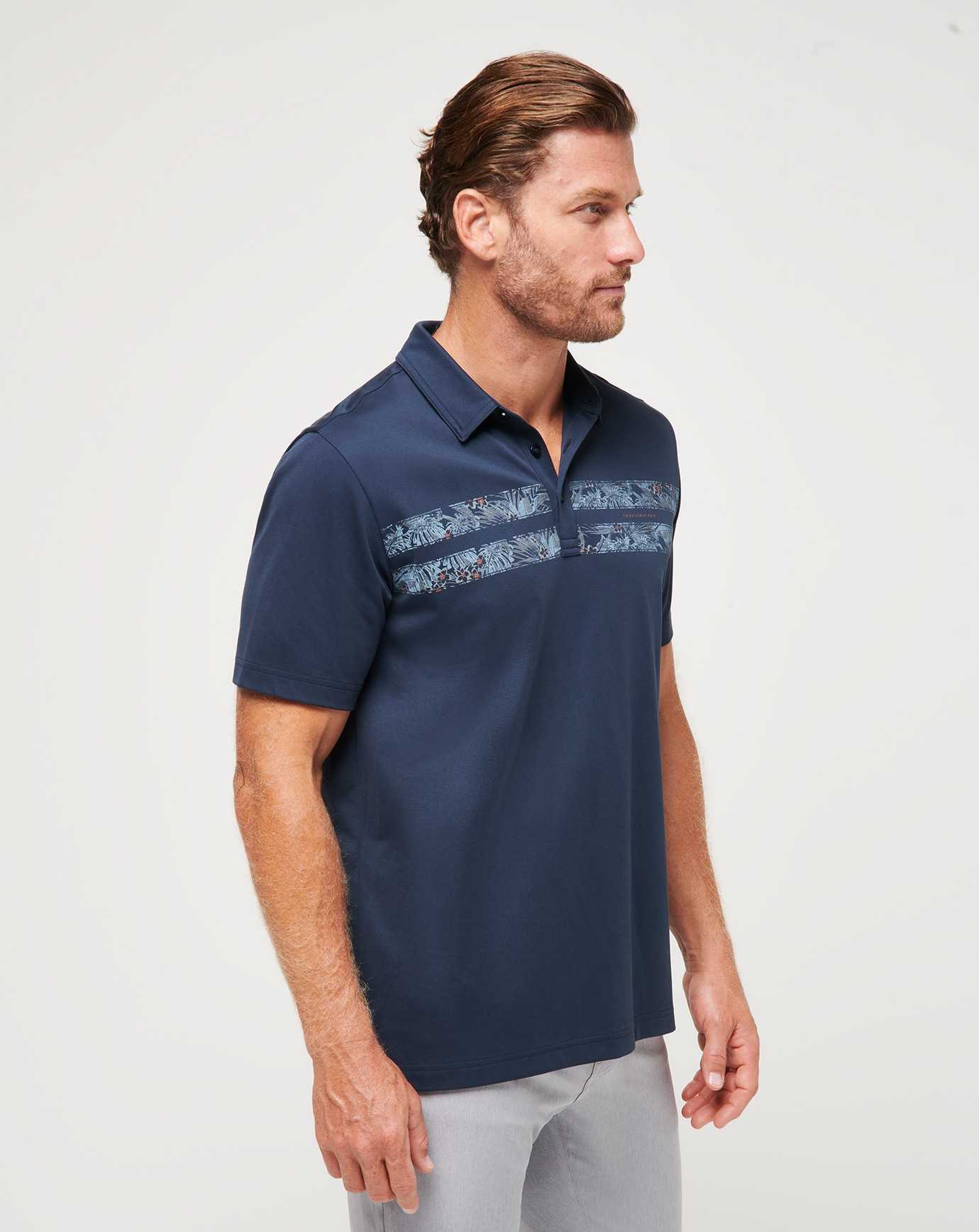 Travis Mathew Pier Runner Polo Total Eclipse | VZDQKJP-36