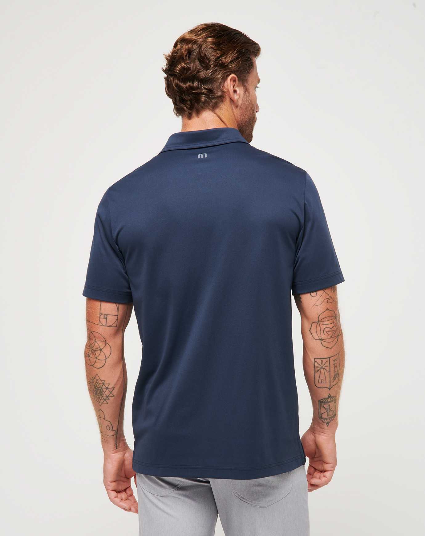 Travis Mathew Pier Runner Polo Total Eclipse | VZDQKJP-36