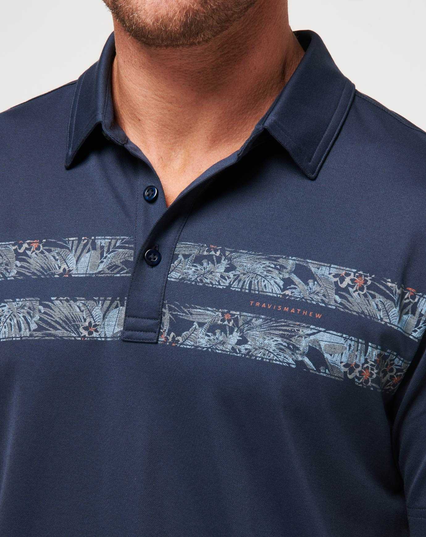 Travis Mathew Pier Runner Polo Total Eclipse | VZDQKJP-36