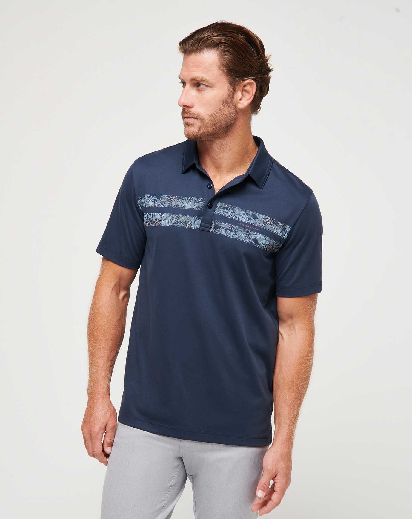 Travis Mathew Pier Runner Polo Total Eclipse | VZDQKJP-36