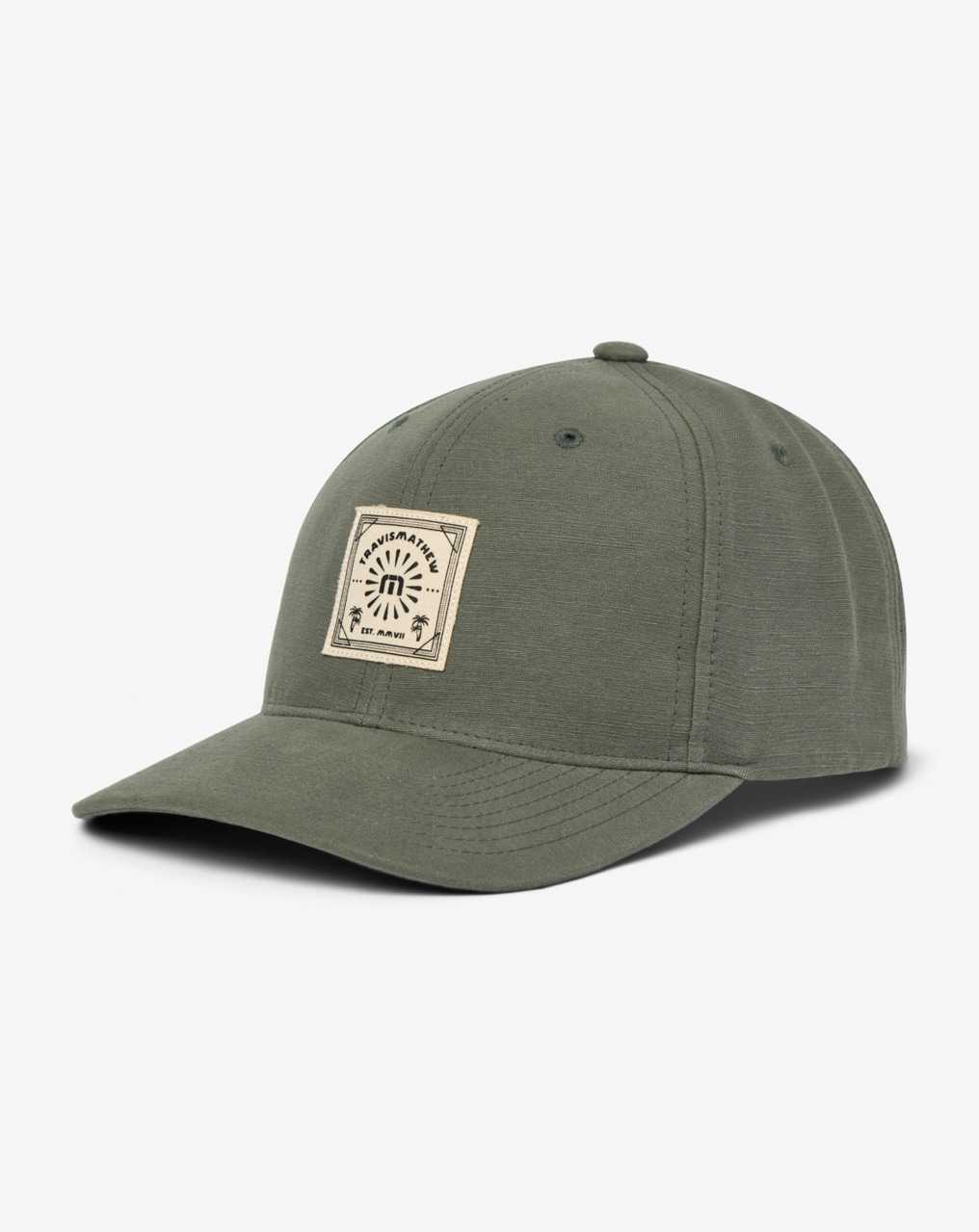 Travis Mathew Pilsen Snapback Hat Dark Olive | OMRICPY-58